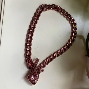 Pink Juicy Couture choker necklace, discontinued